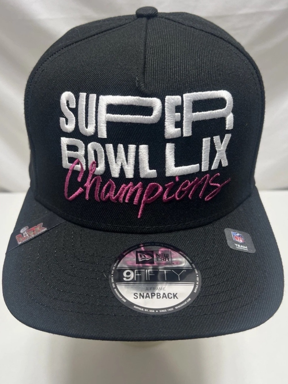 New Era 9Fifty Super Bowl LIX Champions Hat Black Pink Snapback NFL Cap OSFM NEW
